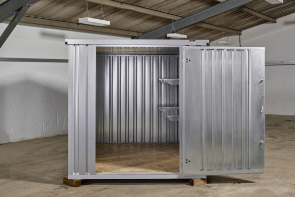 3M X 2.1M Flat Pack Storage Container – Galvanised - Image 5