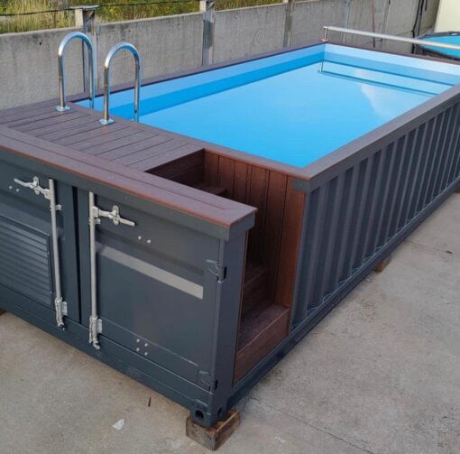 20ft Shipping Container Pool – Modern Above-Ground Pool with Durable ...