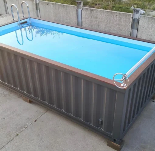 20ft Shipping Container Pool – Modern Above-Ground Pool with Durable ...